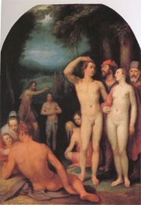 Cornelisz van Haarlem The Baptism of Christ (mk05) Sweden oil painting art